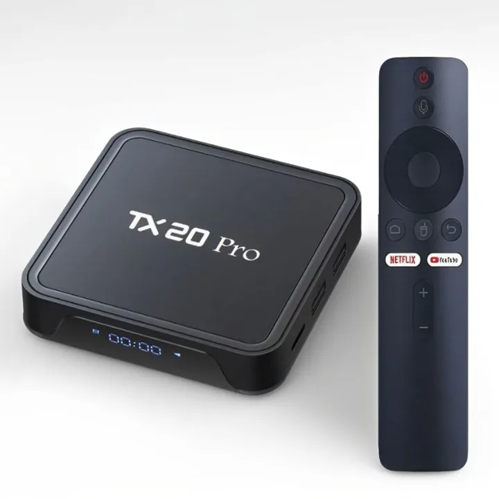 TX20 Pro 12K ULTRA HD Android Smart TV Box Voice Remote, Bluetooth, Free Dish Channel Warranty
